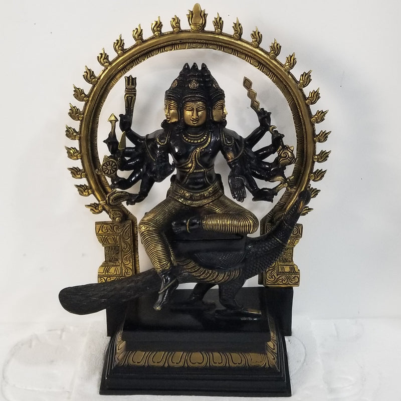 17.5" x 14.5" x 7.5" Handcrafted Brass frame Karthikeya