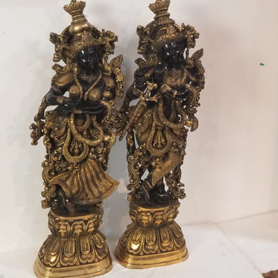 30" Handcrafted Brass Radhakrishna Set