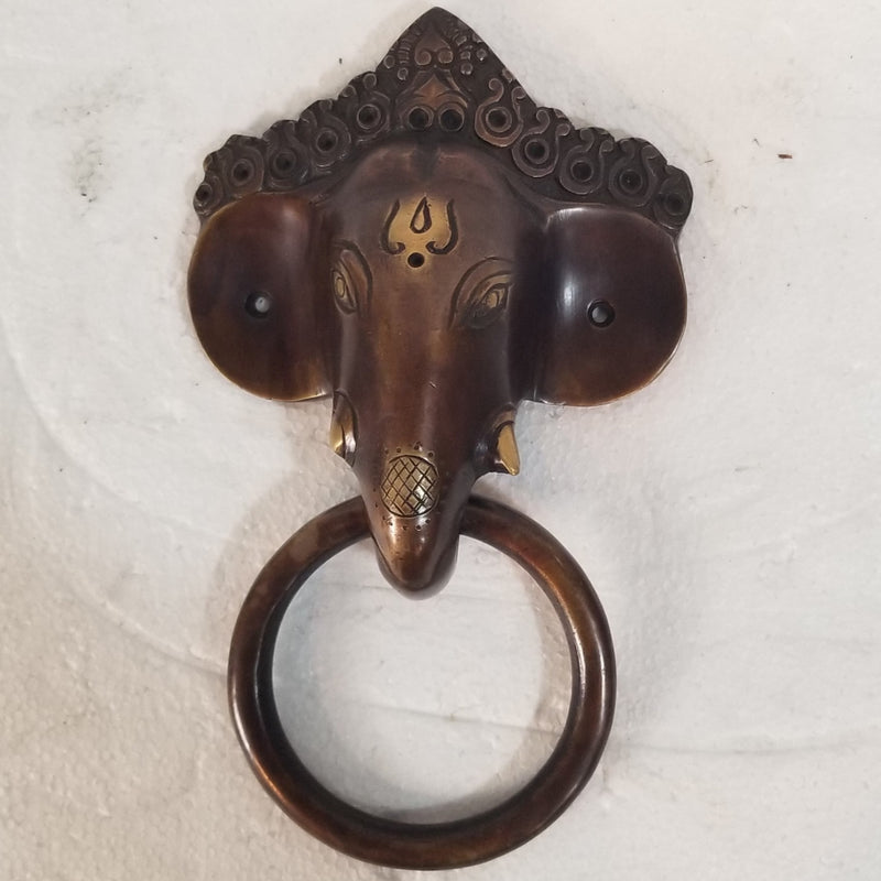 8"H x 5"W x 2"D - Ganesh inspired Elephant Door Knocker