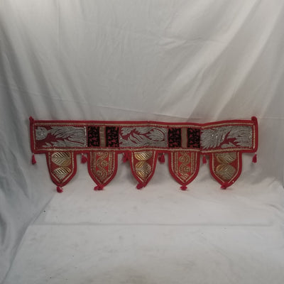 38"L x 12" Handwoven embroidered cotton Toran/bandhanwar/Door hanging decor