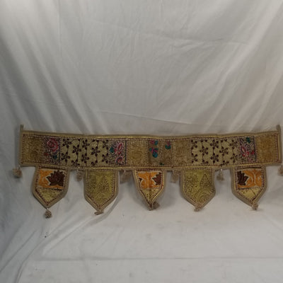 38"L x 12" Handwoven embroidered cotton Toran/bandhanwar/Door hanging decor