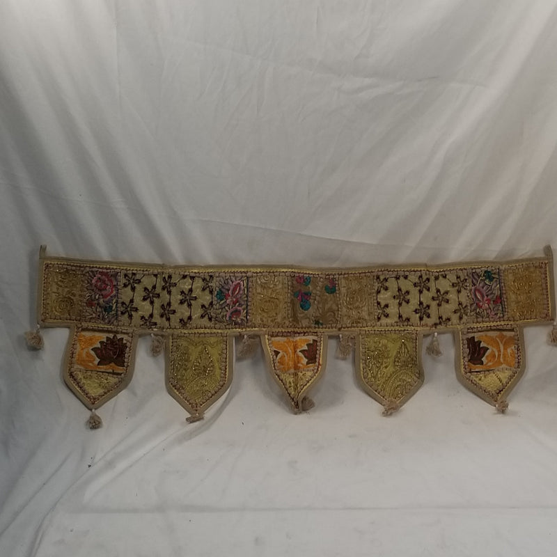 38"L x 12" Handwoven embroidered cotton Toran/bandhanwar/Door hanging decor
