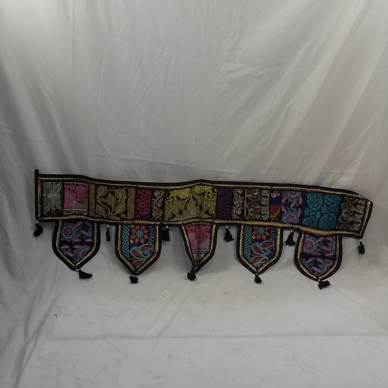 38"L x 12" Handwoven embroidered cotton Toran/bandhanwar/Door hanging decor