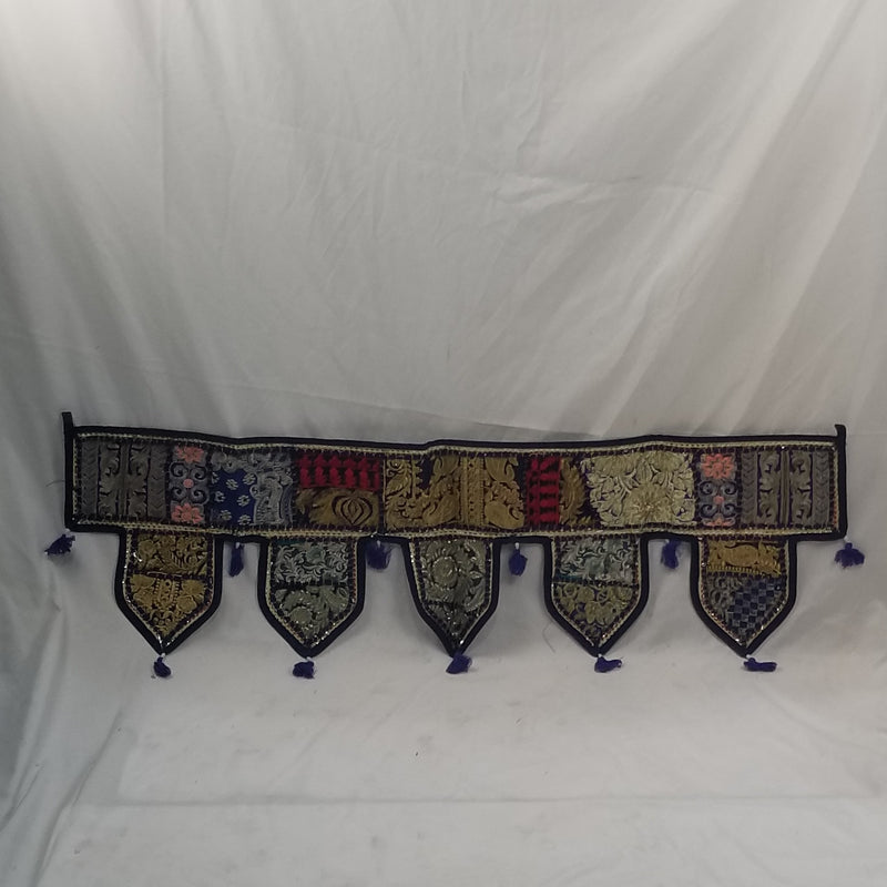 38"L x 12" Handwoven embroidered cotton Toran/bandhanwar/Door hanging decor