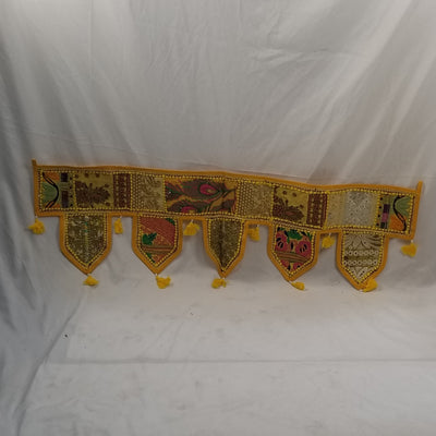 38"L x 12" Handwoven embroidered cotton Toran/bandhanwar/Door hanging decor