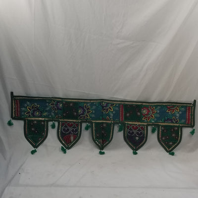 38"L x 12" Handwoven embroidered cotton Toran/bandhanwar/Door hanging decor