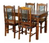 Seesham / Rosewood 6 seater Dining Set Jali/lattice design