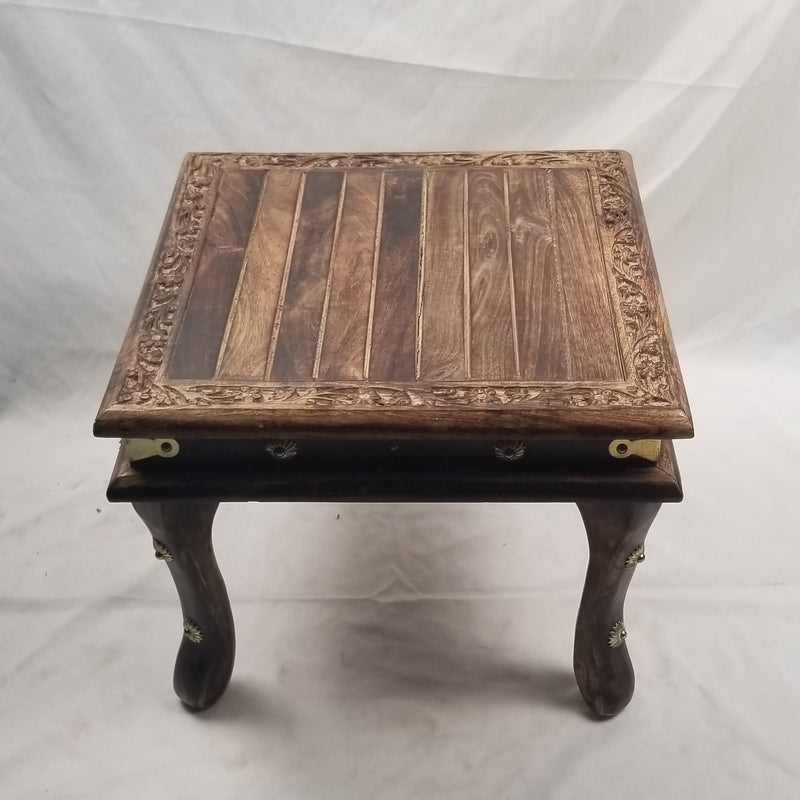 Mango wood Foot Stool - 15"