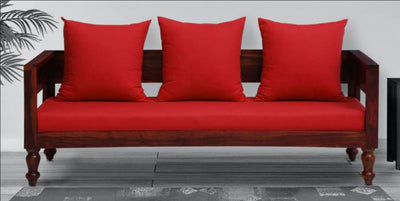 Solid Rosewood 3 Seater Tile Sofa + 2 Single Seater Set