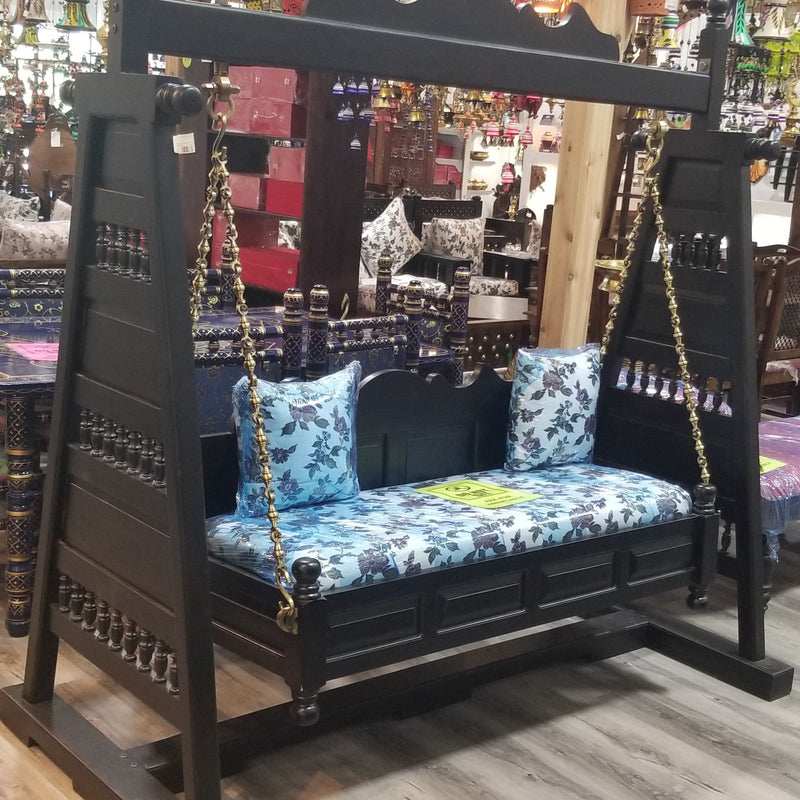 77"L x 40"W x 76"H 3 Seater Solid Rosewood Jhoola / Swing