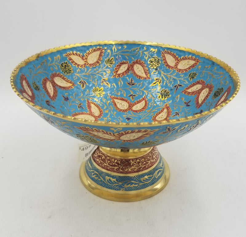 Brass Fruit Bowl Turnch Kli 10" MIna