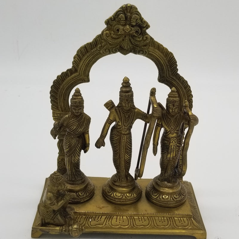10 inch H Solid Brass Ram Parivar