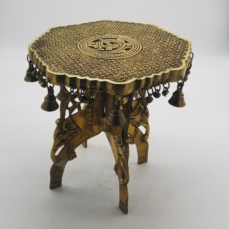 12"H  Brass Chowki or Pedestal