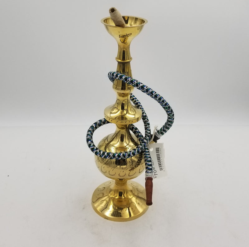 12" Brass Hukka Minar Matki P