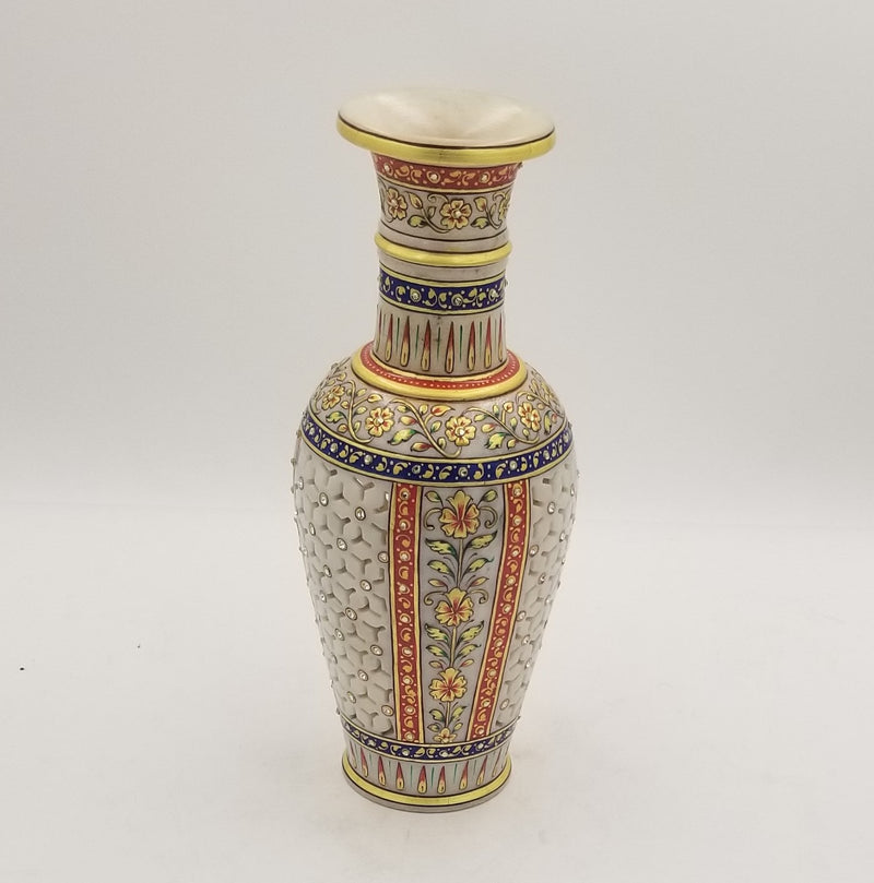 Marble Flower Pot 12" Jali work