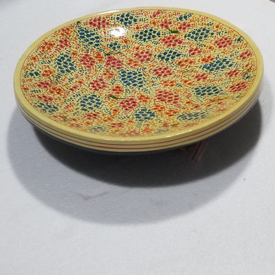 12" Diameter Papier Mache Wall Plate assorted