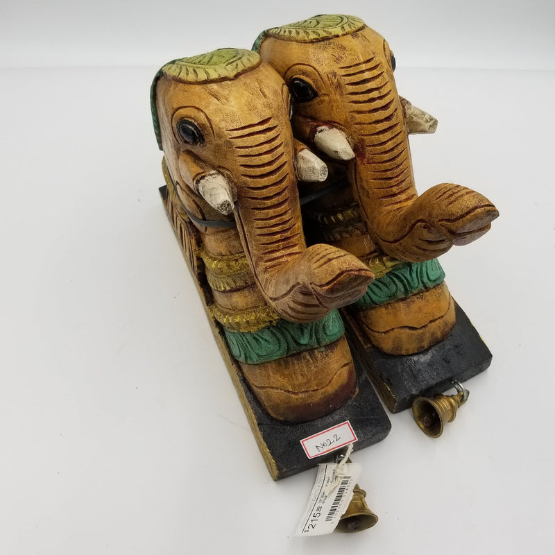 12" Elephant Wall Bracket Pair - Colored