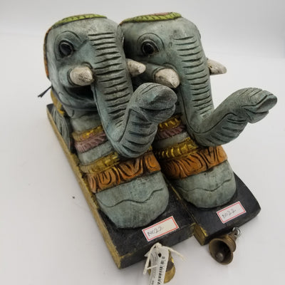 12" Elephant Wall Bracket Pair - Colored