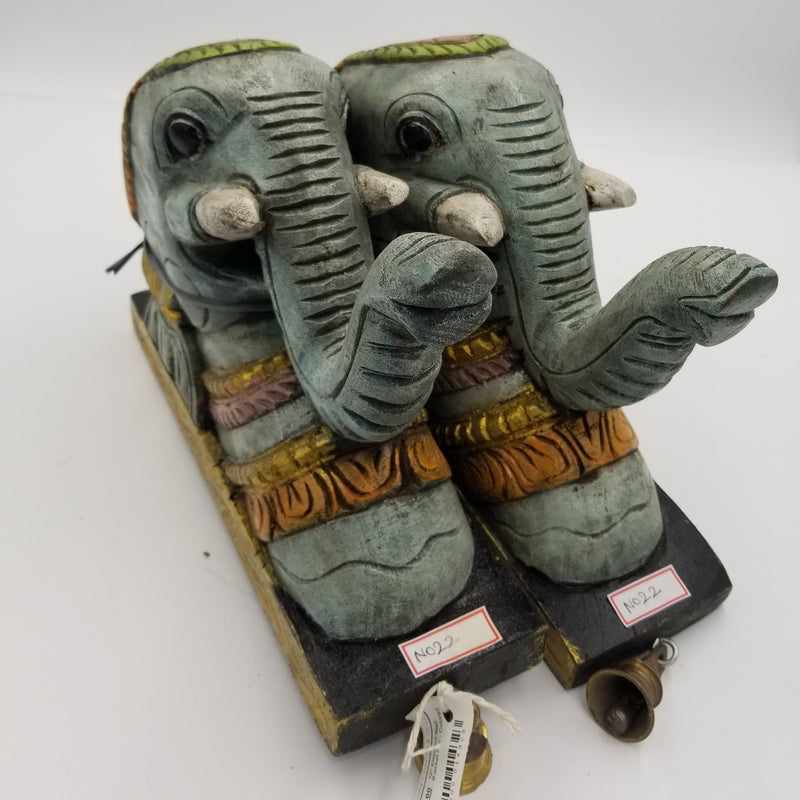 12" Elephant Wall Bracket Pair - Colored