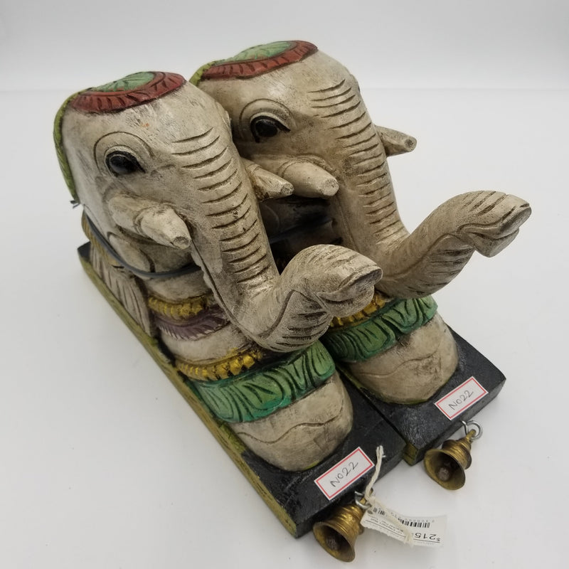 12" Elephant Wall Bracket Pair - Colored