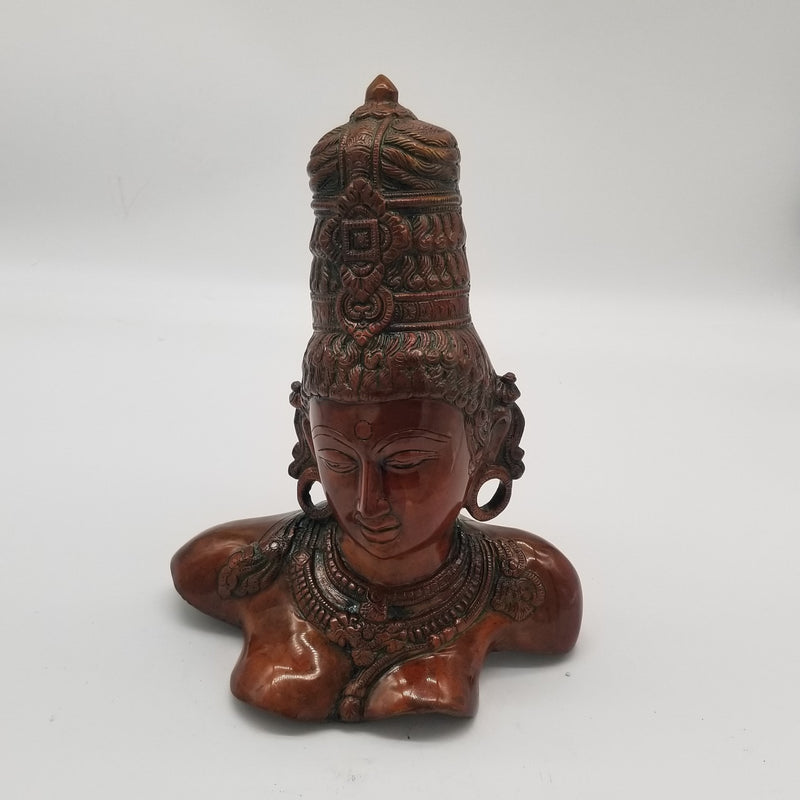 13" Parvathi Bust Lacquered
