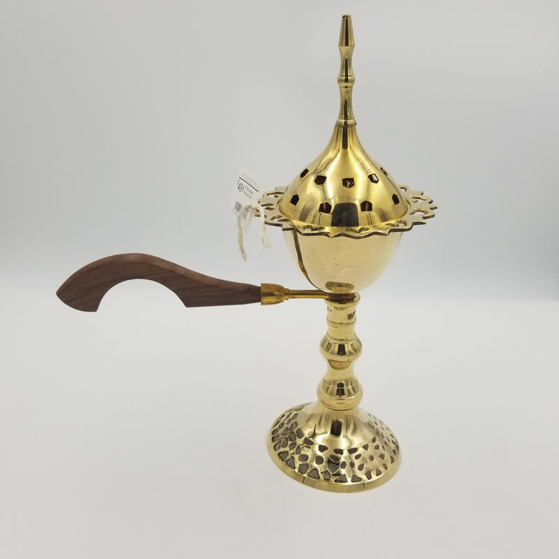 14" Brass Lobandan / Incense Jali Pandi P