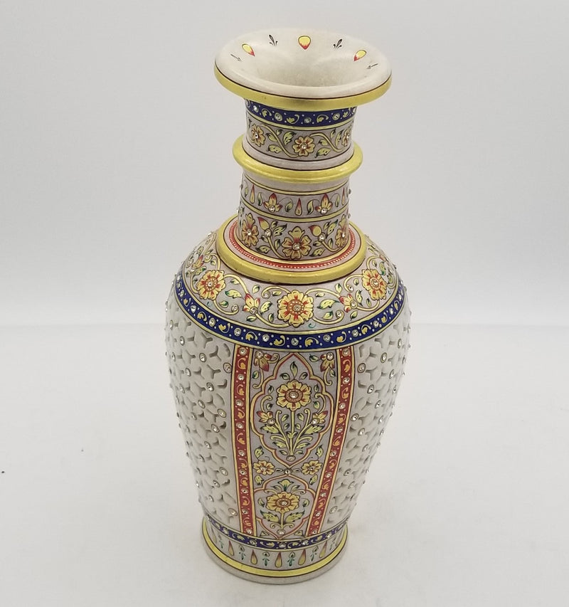 Marble Flower Pot 14" Jali work