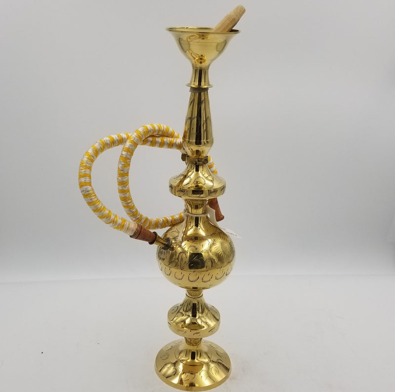 16" Brass Hukka Matki Single P
