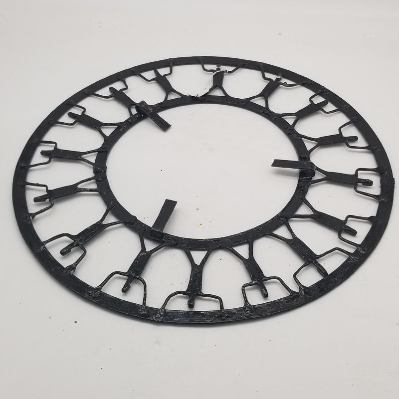 19" diameter wrought black iron wall art