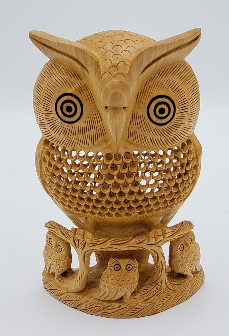Wooden Owl undercut 8"