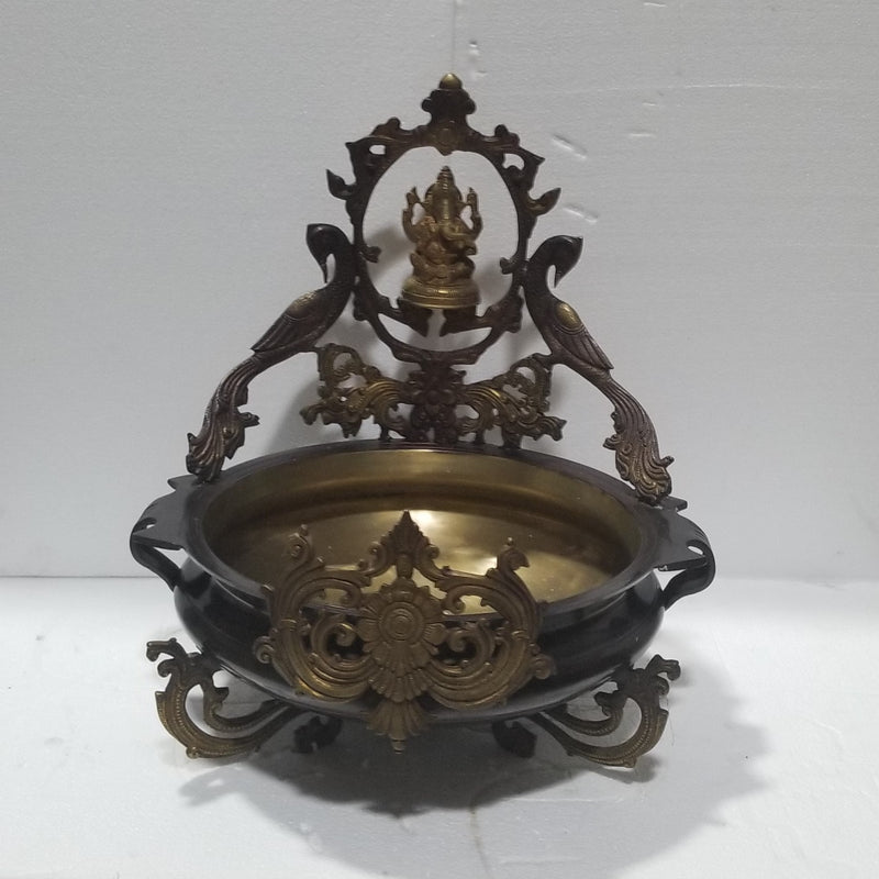 20" Peacock inspired Ganesh Urli
