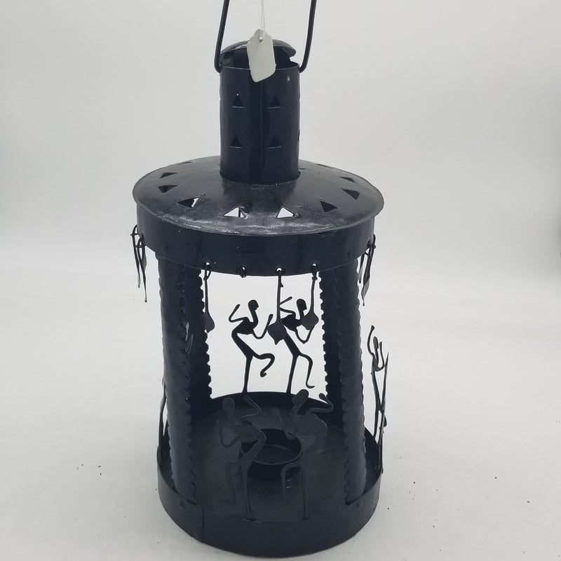 22" x 8" Wrought iron black tea light candle holder
