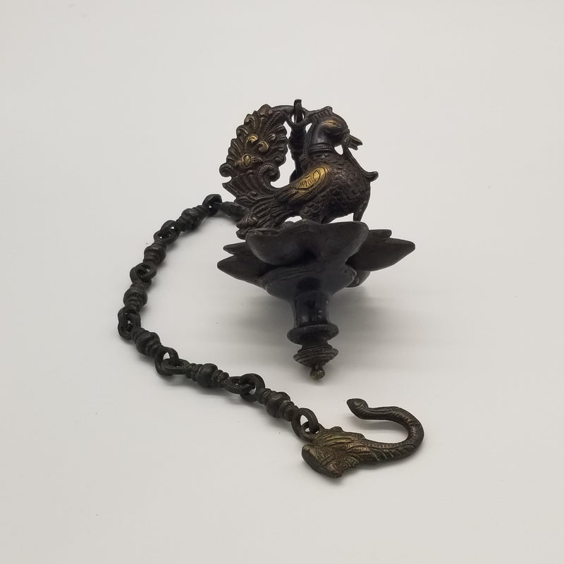 Brass Peacock Hanging Lamp