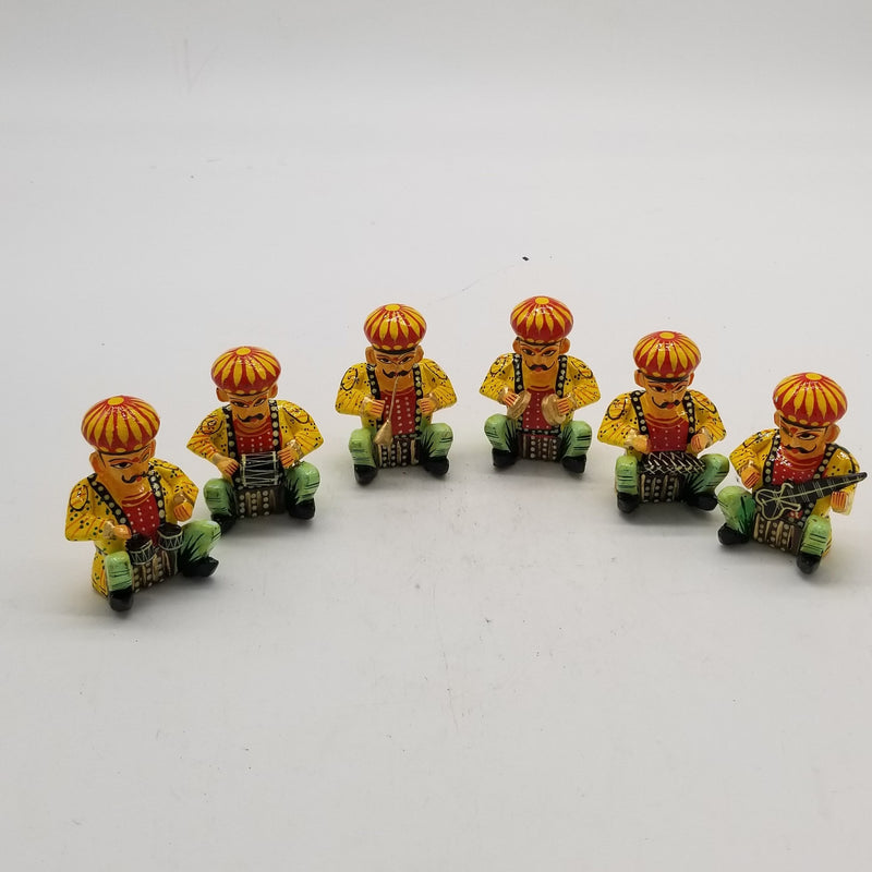 3" Rajasthani Bawla Musician Set of 6