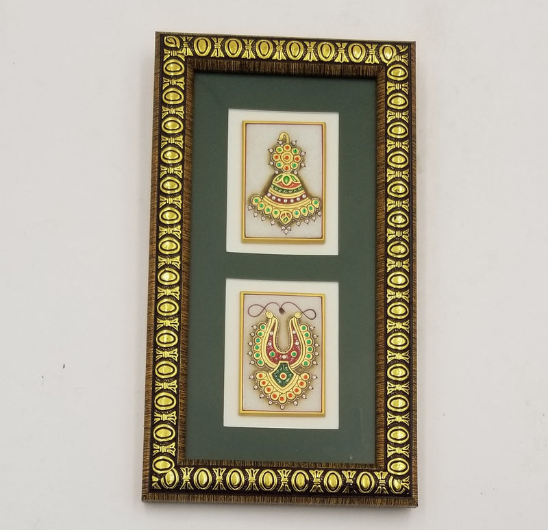 Marble Jewellery Painting 2"x3" - 2 in 1 frame