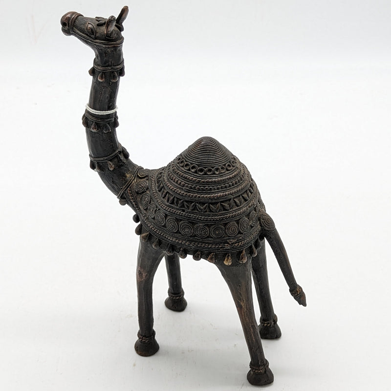 10"H Tribal Brass handcrafted Camel