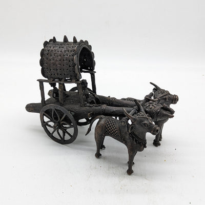 11"L Tribal Brass handcrafted Bullock Cart