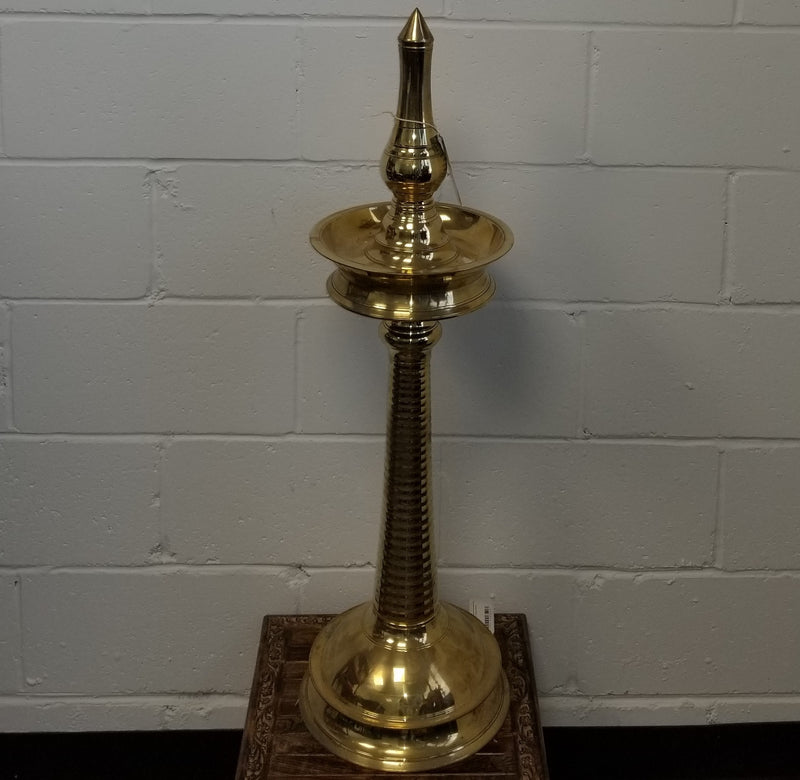 60" Brass Malabar Oil Lamp set of 2 Pcs