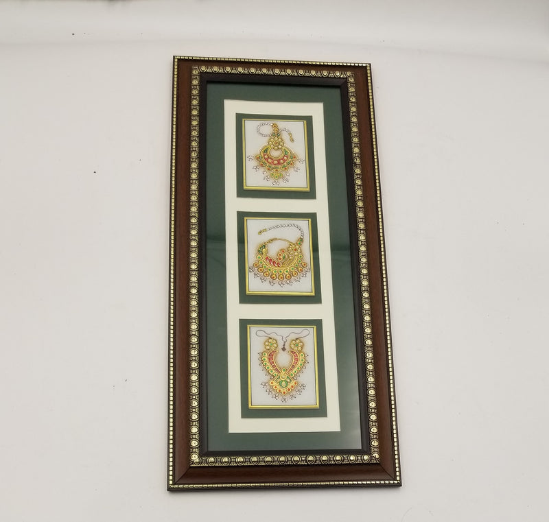 Marble Jewellery Painting 3"x4" - 3 in 1 frame