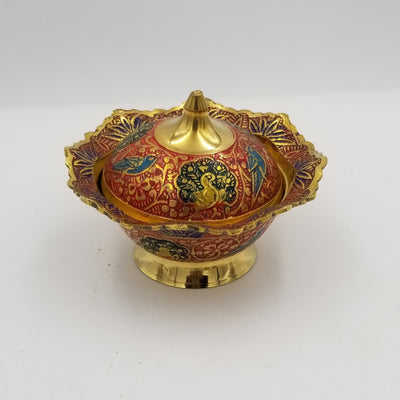 4.5" Brass Bowl Kangura with Lid EC