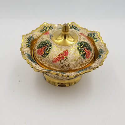 4.5" Brass Bowl Kangura with Lid EC
