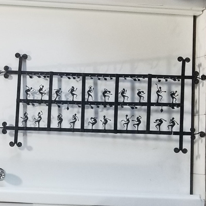 42"W x 20"L wrought iron black wall art