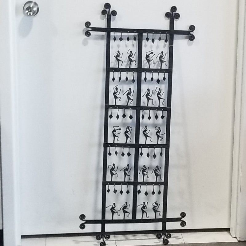 42"L x 20"W wrought black iron wall art