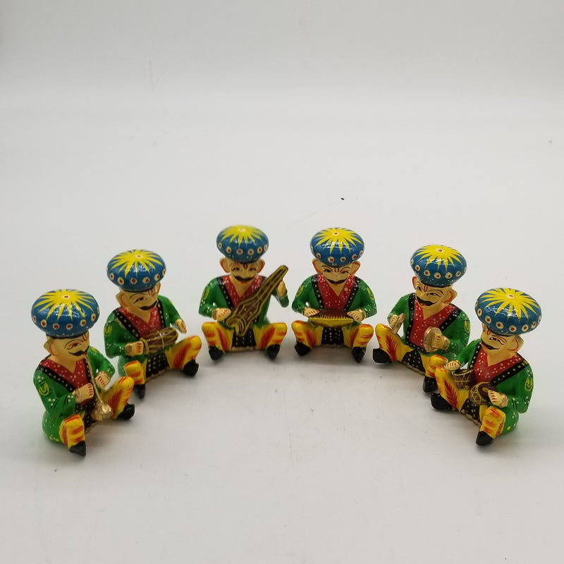 4" Rajasthani Bawla Musician Set of 6