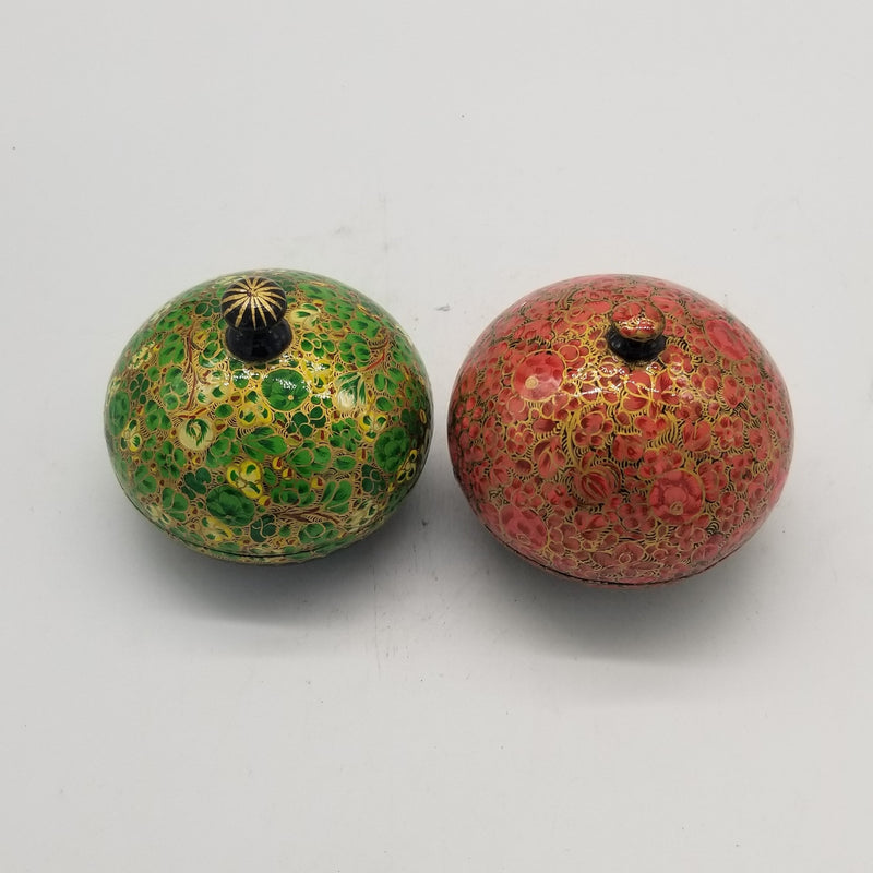 Papier Mache 4" x 4" Jewel Box with Lid assorted