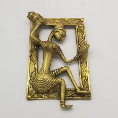 4" x 6" 3D Tribal inspired Dhokra Art