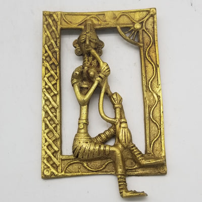 4" x 6" 3D Tribal inspired Dhokra Art