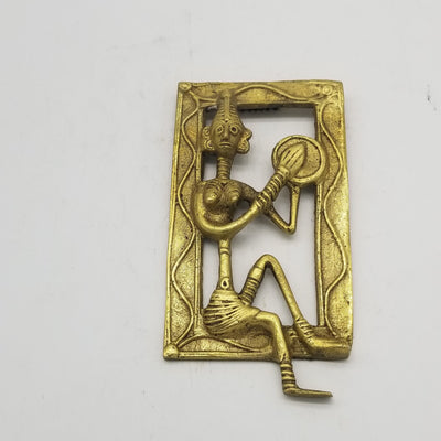 4" x 6" 3D Tribal inspired Dhokra Art