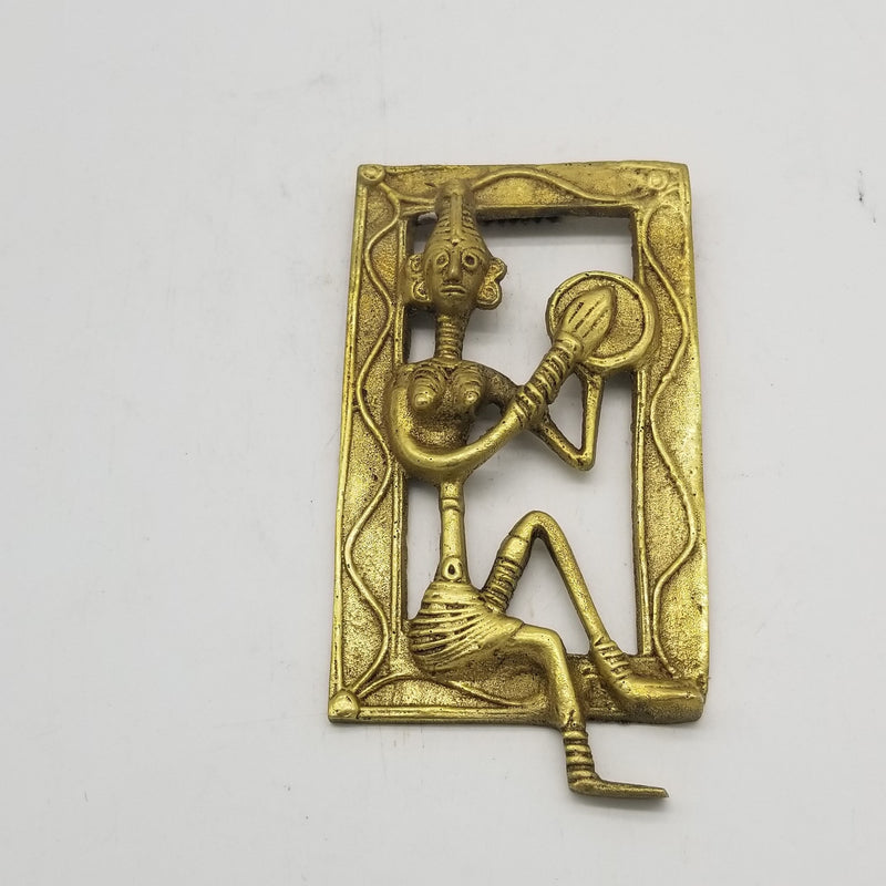 4" x 6" 3D Tribal inspired Dhokra Art