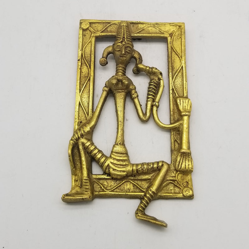 4" x 6" 3D Tribal inspired Dhokra Art